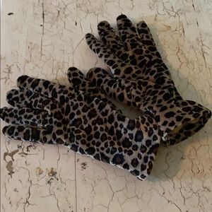 Leopard Thinsulate soft gloves